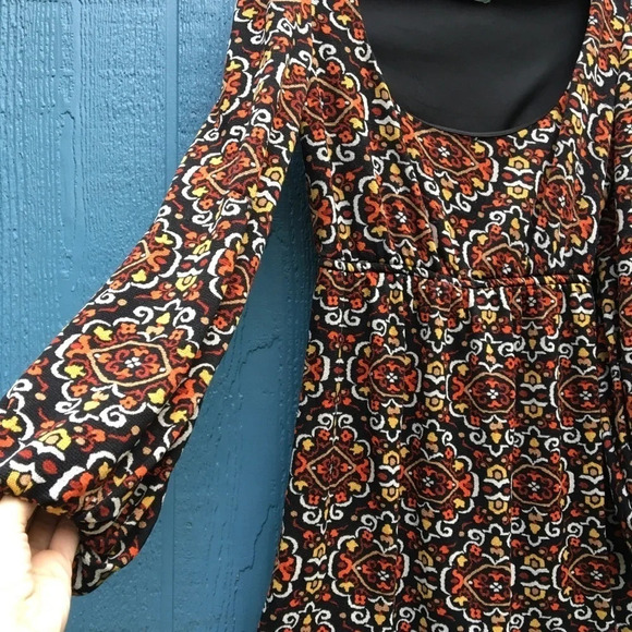 Judith March Floral Lined Scoop Neck Dress M - Picture 2 of 6